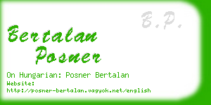 bertalan posner business card